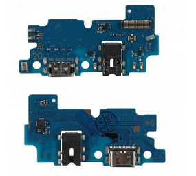Шлейф Samsung A205 (A20) плата системный разъем/разъем гарнитуры/микрофон
