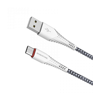 Дата кабель Type-C - USB Borofone BX25 3A 1м белый