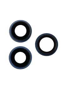 Стекло камеры iPhone 15 Pro Max (комплект 3 шт.) Синий