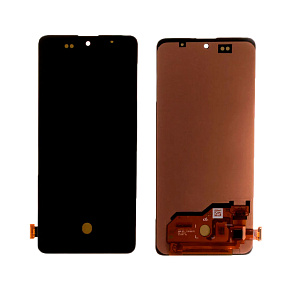 Дисплей для телефона Samsung A515F/M317F в сборе с тачскрином Черный - (AMOLED, с регулировкой подсв