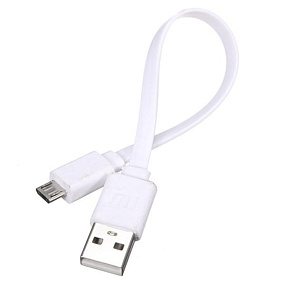 Дата кабель micro USB - USB 10 см белый тех. пак.