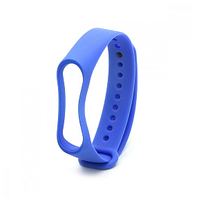 Ремешок силиконовый для браслета Xiaomi Mi Band 3/4 васильковый (УЦЕНКА) Нет кнопки-застежки