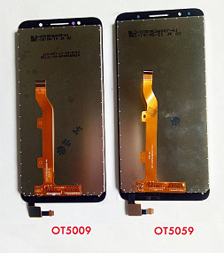 Дисплей для телефона Alcatel OT-5009D (1C) в сборе с тачскрином Черный