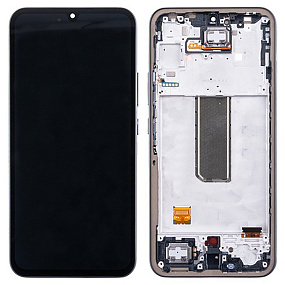 Дисплей для телефона Samsung A346B (A34 5G) модуль с рамкой Черный - Оригинал SP