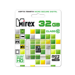 MicroSD 32Gb Mirex Class 10 без адаптера (УЦЕНКА) тех. пак