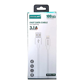 Дата кабель lightning - USB Kouvolsen X36 3A белый