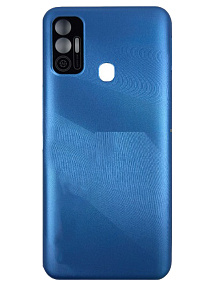 корпус для телефона Tecno Spark 7 Синий задняя крышка