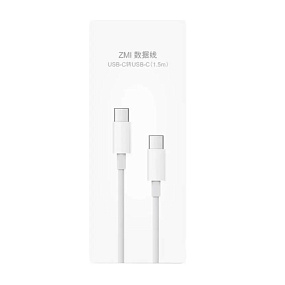 Дата кабель Type-C - Type-C Xiaomi ZMI AL301 1.5м 5A белый
