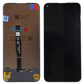 Дисплей для телефона Huawei P40 Lite в сборе с тачскрином Черный - Оригинал
