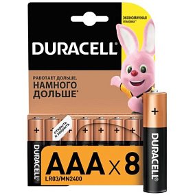 Батарейка ААА Duracell LR3 8BL Plus 8/80 1шт