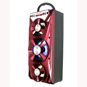 Колонка MS-221BT (Bluetooth/MicroSD/USB/FM/AUX) 15W красная