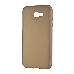 Силиконовый чехол для Samsung A720 Galaxy A7 (2017) X-Level Guardian матовый золото