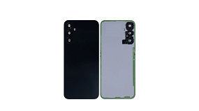 корпус для телефона Samsung A245F (A24 4G) Задняя крышка (черный) - Премиум