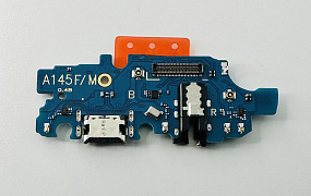 Шлейф Samsung A145F (A14 4G) плата системный разъем/разъем гарнитуры/микрофон