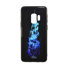 Задняя накладка для Samsung G960 Galaxy S9 стекло YA design пантера