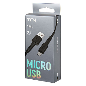 Дата кабель micro USB - USB TFN CMICUSB1MBK 2A 1м черный