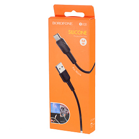 Дата кабель micro USB - USB Borofone BX30 1м 2,4A черный