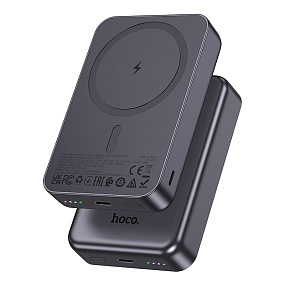 Портативное зарядное устройство Hoco J160A USB PD20W 10000mAh магнит беспров. зарядка серый