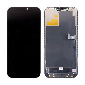Дисплей для телефона iPhone 12 Pro Max Черный - JCID (Hard OLED, Full HD) (с верификацией = с привяз