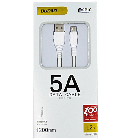 Дата кабель micro USB - USB Dudao L2S 1,2м 6A белый