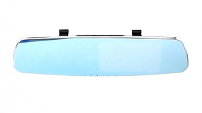 ВидеоРегистратор в зеркале заднего вида L707 + выносная камера,серебро