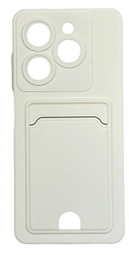 Силиконовый чехол Tecno Spark 20C/Go 2024/Pop 8 (4G) с визитницей прозрачный черный