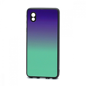 Задняя накладка для Samsung A013/M013 Galaxy A01 Core/M01 Core стекло Gradient (004) сине-голубой