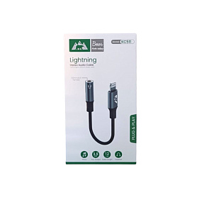 Переходник lightning (папа) - 3.5Jack (мама) Kouvolsen KC511 серый