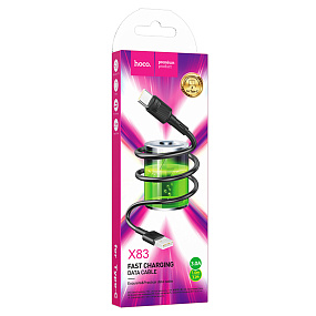 Дата кабель Type-C - Lightning Hoco X83 20W 3A 1м черный