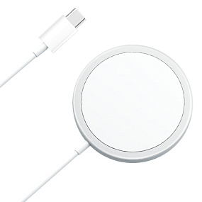Беспроводное зарядное устройство для iPhone MagSafe 1м белый (УЦЕНКА)б/у, потертости