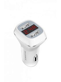 АЗУ-USB Borofone BZ3 2 выхода 2.4A LED белый