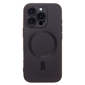 Кейс iPhone 16 Pro силикон SafeMag SM020 черный