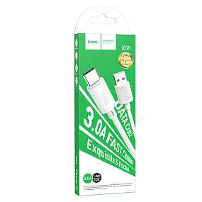 Дата кабель Type-C - USB Hoco X88 3A 1м белый