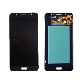 Дисплей для телефона Samsung J710F (J7 2016) в сборе с тачскрином Черный - AAA (AMOLED)