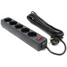 Сетевой фильтр Defender ES черный 5м