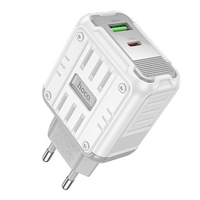 СЗУ-USB/Type-C Hoco C136A PD45W+QC3.0 белый