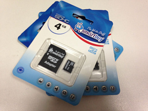 MicroSD 4Gb Smart Bay Class 4 +SD adapter