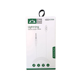 Кабель 3.5mm Jack (папа) - Lightning Kouvolsen KC504 1м белый