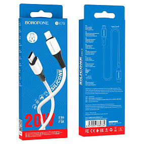 Дата кабель Type-C - Lightning Borofone BX79 20W 3A 1м белый