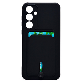 Силиконовый чехол для Samsung A356 Galaxy A35 с визитницей черный