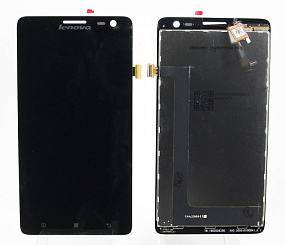 Дисплей для телефона Lenovo S856 в сборе с тачскрином Черный