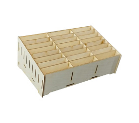 Органайзер (держатель) для хранения дисплеев (деревянный, 24 ячейки)