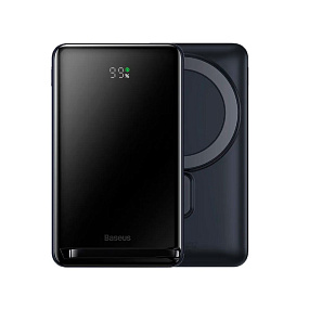 Портативное зарядное устройство Baseus Magnetic Bracket Wireless 20W (PPCX000203) 10000mAh синий