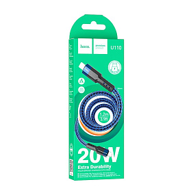 Дата кабель Type-C - Lightning Hoco U110 20W 3A 1м синий