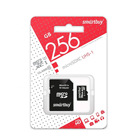 MicroSD 256Gb SmartBuy Class 10 UHS-I + адаптер