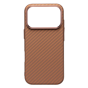 Кейс iPhone 17 Pro пластик MosBros (J298) коричневый