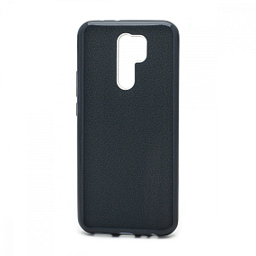 Силиконовый чехол Xiaomi Redmi 9 Fashion с блестками черный