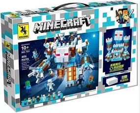 Конструктор Майнкрафт №751 "Ледяной замок голема" 866 дет.