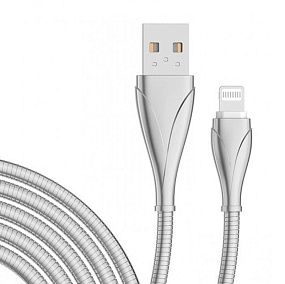 Дата кабель lightning - USB LDNIO LS28 1м серый