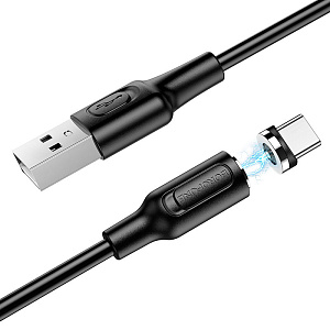 Дата кабель Type-C - USB Borofone BX41 магнитный 3A 1м черный